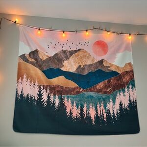 Tapestry mountains boho home decor dorm decor